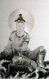 Guanyin in Chinese Silk Embroidery Art